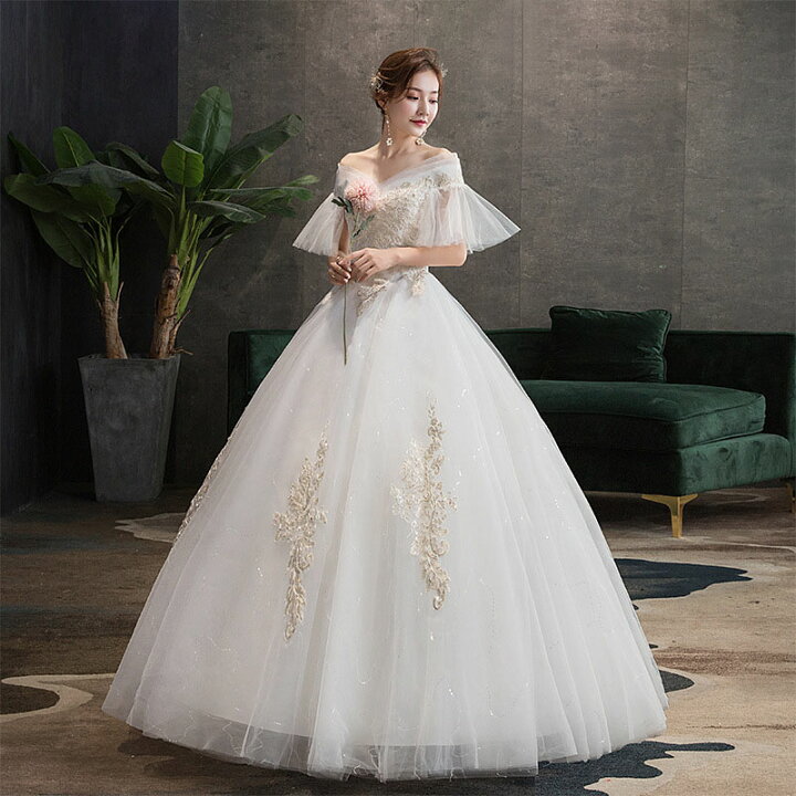 楽天市場】ウエディングドレス 結婚式 プリンセスラインドレス 