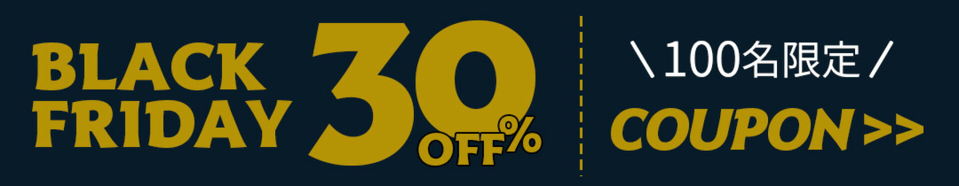 100名限定！ブラックフライデー特別割引クーポン