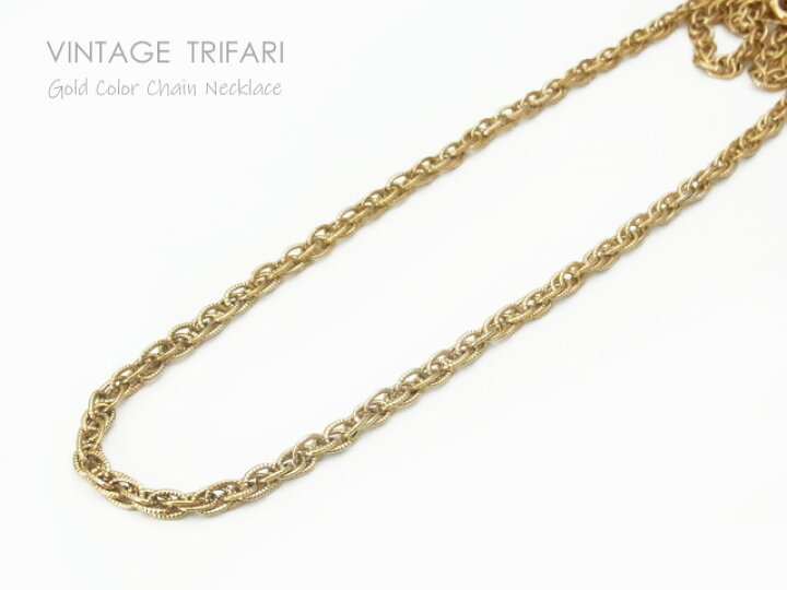 楽天市場】TRIFARI (トリファリ) ゴールドカラーチェーンのネックレス 