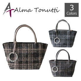 アルマトヌッティ Alma Tonutti 秋冬 スコティッシュチェックトートバッグ 送料無料 【ラッピング不可】