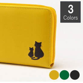 しっかり仕分けネコプリント 6室長財布 ねこ 猫 ネコ 財布 長財布 小銭入れ カード収納 カード 猫柄 かわいい 大人可愛い 使いやすい 大きく開く アニマル ウォレット 大容量 ロングウォレット レター型 ラウンドファスナー