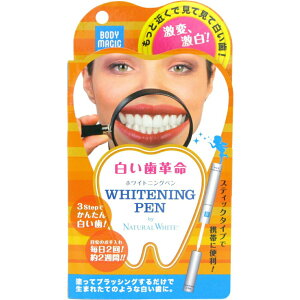 ホワイトニング 歯 ボディマジック ホワイトニングペン 塗って落とすだけ!自宅 簡単 ケア トゥースジェル ジェル ホームホワイトニング 白い歯 美白 着色 黄ばみ ステイン