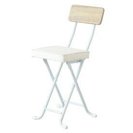 折りたたみ椅子 背もたれ カウンターチェア 軽量 レザー PVC おしゃれ コンパクト NK-031 ヴィンテージ風 椅子 イス チェア 食堂椅子