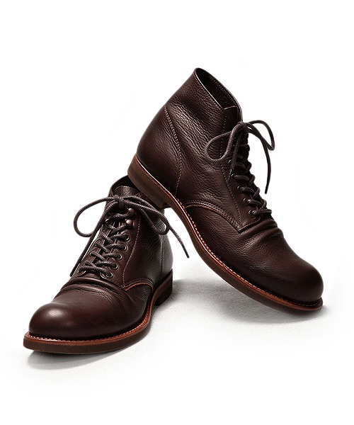 国内外の人気！WATER PROOF SHIRINK BOOTS LEATHER HUNTING SHOES ME521(3色)(ウォータープルーフシュリンクレザー  SEVEN 7ホールハンティングブーツ HOLE 靴 ブーツ