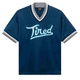 ■【TIREDタイアード】 ROUNDERS MESH BASEBALL JERSEY(メッシュベースボールジャージー/CUT AND SEWN/カットソー/PARRA//2022S)