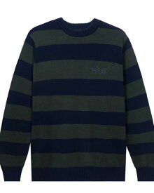 ■【TIREDタイアード】 【TIREDタイレッド】JOLT STRIPED SWEATER /KNIT （by parra バイパラ）(3色)(ニット/CUT AND SEWN/カットソー/PARRA//2022AW)