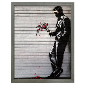 �o���N�V�[ �A�[�g�t���[�� Banksy Wither ���H�� IBA-61734 30.5×38×3.2cm �z�t���C���e���A