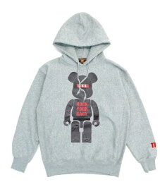 ★【TMTティーエムティー】★BE@RBRICK×TMT VINTAGE FRENCH TERRY PULLOVER HOODIE(TSWF23BA04) / BLACK(TMTスウェットフーディー/CUT AND SEWN/カットソー/23AW)