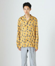 【新春SALE!!】【DIET BUTCHER ダイエットブッチャー】DIET BUTCHER Tartary pattern pajama shirt（DB82281001）（レザーパンツ/エコレザー/パンツ/ジャケット/アウター/OUTER/23AW)