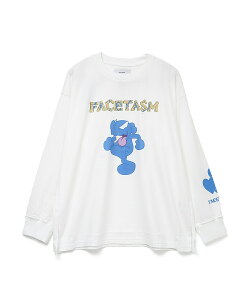 �yFACETASM×CPD�zMr.SHIRAI PRINT LONG TEE/WHITE(T-shirts/T-�V���c/UNISEX/�R���{)�R�C���p�[�L���O�f���o���[�ACOIN PARKING DELIVERY