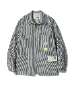�yPOINT3�{�z�ySUGAR CANE /�V���K�[�P�[���z11oz. HICKORY STRIPE WORK COAT�iSC15656�j (�A�E�^�[/�W���P�b�g/MENS/VINTAGE/���v���J/�r���e�[�W/LEVIS/���[�o�C�X)