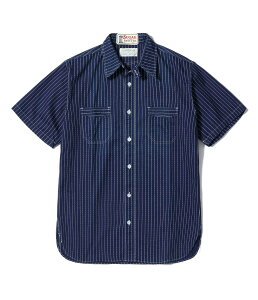 �yPOINT3�{�z�ySUGAR CANE /�V���K�[�P�[���z Lot No. SC36267 / FICTION ROMANCE 8.5oz. WABASH STRIPE WORK SHIRT (SHORT SLEEVE) (�A�E�^�[/�W���P�b�g/MENS/VINTAGE/���v���J/�r���e�[�W/LEVIS/���[�o�C�X)