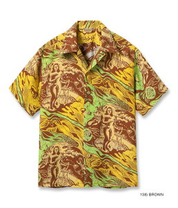 �yPOINT3�{�z�y KAMEHAMEHA�z SS39673 / SUN SURF SPECIAL EDITION �gGAUGUIN WOODCUT MYSTIC�h (SHORT SLEEVE)(SHIRTS/�A���n�V���c//MENS/VINTAGE/���v���J/�r���e�[�W/)