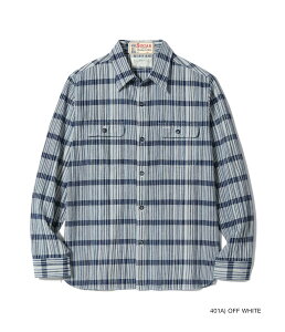 �yPOINT3�{�z�ySUGAR CANE /�V���K�[�P�[���zSC29591FICTION ROMANCE 5oz. INDIGO CHECK WORK SHIRT (�A�E�^�[/�W���P�b�g/MENS/VINTAGE/���v���J/�r���e�[�W/LEVIS/���[�o�C�X)