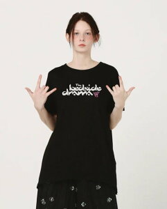 �yPOINT3�{�z�yBEDSIDEDRAMA�x�b�h�T�C�h�h���}�zBEDSIDE SISTERS Flare T-Shirt (BSD26SS-25B) (2�F�j(/lady's/���f�B�[�X/UNISEX/���j�Z�b�N�X/26SS)