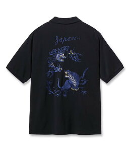 �yPOINT5�{�z�yTAILOR TOYO �e�[���[���m�z TT79747 / SUKA POLO SHIRT EMBROIDERED �gTIGER & DRAGON�h