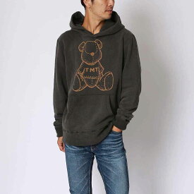 ■【TMTティーエムティー】DENIME×TMT SWEAT HOODIE (BEAR) TSWS22DE01(2色)(DENIME×TMTスウェットフーディー/CUT AND SEWN/カットソー/22SS)