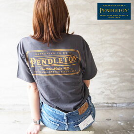 PENDLETON ペンドルトン Tシャツ 大きめ ゆったり S/S VINTAGE LOGO TEE 19802179 半袖 半袖Tシャツ ロゴ プリント バックプリント アメカジ ヴィンテージ おしゃれ ママコーデ 夏 黒 ブラック 白 ホワイト ネイビー ユニセックス レディース メンズ　メール便可