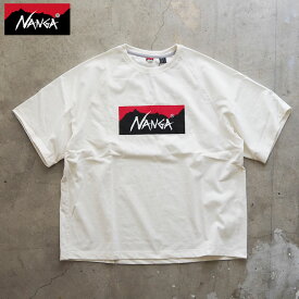 NANGA ナンガ 半袖 Tシャツ ECO HYBRID BOX LOGO LOOSE FIT TEE NW2311-1G209 レディース メンズ ユニセックス ルーズフィット ロゴ ビッグ オーバーサイズ 半袖Tシャツ ボックスロゴ グレー 白 アウトドア キャンプ 大きい ゆったり 正規品 メール便