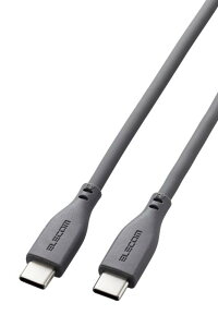 �G���R�� USB C �P�[�u�� USB PD�Ή� 100W �V���R���f�� ���炩 �O���[ MPA-CC5PSS