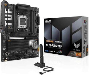 ASUS TUF GAMING X870-PLUS WIFI AMD Ryzen 9000 �V���[�Y AM5 �Ή� X870 �`�b�v�Z�b�g���� ATX �}�U�[�{�[�h/�i
