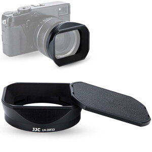 JJC ���^�� �����` �����Y�t�[�h + �t�[�h�L���b�v �x�m�t�B���� Fujifilm Fujinon XF 23mm F1.4 R  XF 56mm F1.2 R (APD) �����Y �p LH-XF23 �݊� X-T4 X-T200 X-A
