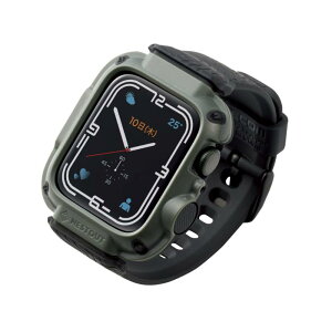 �G���R�� Apple Watch (�A�b�v���E�H�b�`) �P�[�X �o���p�[ �o���h��̌^ 41mm [Apple Watch 8 7 �Ή�] NESTOUT�V���[�Y �ϏՌ� �Ռ��z�� �ČRMIL�K�i �I���[�u AW-21BBBNESTKH