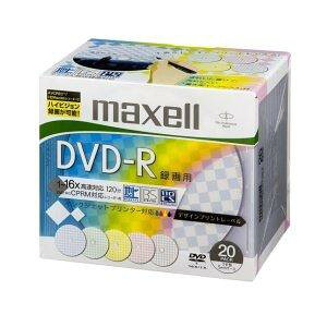 maxell �^��p CPRM�Ή� DVD-R 120�� 16�{���Ή� �C���N�W�F�b�g�v�����^�Ή��f�U�C���v�����g(���C�h���) 20�� 5mm�P�[�X�� DRD120PMIXC.S1P20S B