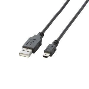 �G���R�� USB�P�[�u�� �yminiB�z USB2.0 (USB A �I�X to miniB �I�X) �m�[�}�� 2m �u���b�N U2C-M20BK
