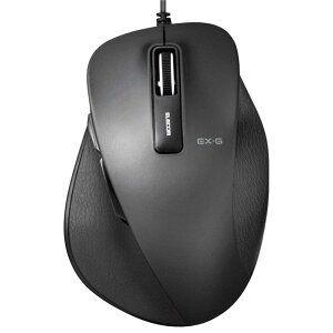 �G���R�� USB �}�E�X �L�� L�T�C�Y 5�{�^�� (�߂�E�i�ރ{�^������) BlueLED ����̋ɂ� �u���b�N M-XGL10UBBK