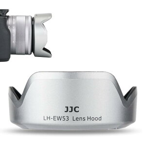 JJC EW-53 �t�� �����Y�t�[�h �Ԍ` Canon RF-S 18-45mm F4.5-6.3 IS STM  Canon EF-M 15-45mm F3.5-6.3 IS STM �����Y �ɑΉ� Canon EW-53�����Y�t�[�h ��