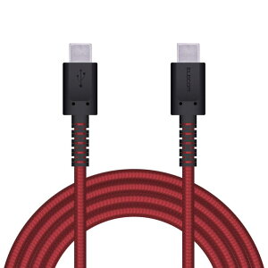 �G���R�� USB�P�[�u�� TypeC to TypeC PowerDelivery�Ή� �y�ő�3A�ō����[�d�z���ϋv USB2.0�F�ؕi 2.0m ���b�h �yiPhone 16 �V���[�Y �Ή����؍ρz MPA-CCS20PNRD