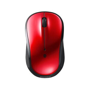�o�b�t�@���[ Bluetooth Blue LED �É� 3�{�^�� �}�E�X ���b�h Windows/Mac/Chrome/Android/iOS/iPadOS�Ή� �d�r�������ő�450�� �y�� BSMBB105RD