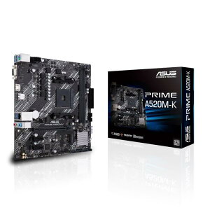 ASUS PRIME A520M-K AMD Ryzen 5000�V���[�Y AM4 �Ή� A520 �`�b�v�Z�b�g ���� mATX �}�U�[�{�[�h/�i