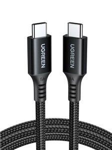 UGREEN USB Type C�P�[�u���y100W/5A PD3.0 ���}���[�d 1M�z �i�C�����ґg E-marker�`�b�v���� �����f�[�^�]�� Galaxy S24/iPhone 15/iPad/MacBook/Switch���^�C�vC�f�o�C�X�ɓK�p