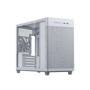 ASUS AP201 PRIME CASE TG WHITE EDITION �����K���X �~�h���^���[ micro atx PC�P�[�X �� �i