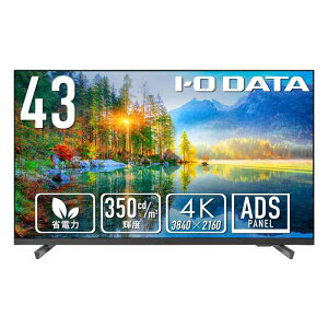 IODATA ���j�^�[ 43�C���` 4K UHD ADS�p�l�� �L���� 350cd/m2 18���ԘA���ғ� �T�C�l�[�W ��c�� �t���[�����X (HDMI×3/D-sub9�s��/�X�s�[�J�[�t/�����R���t//���{���[�J�[) EX-U431DX