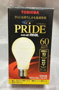 TOSHIBA �l�I�{�[��Z���A��PRIDE A�` 60W�^�C�v �d���F EFA15EL/10-PD �������a26mm