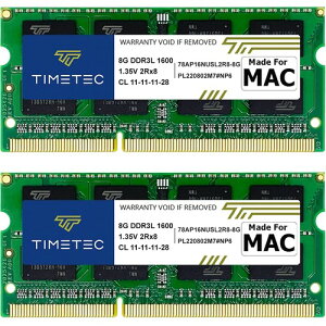 Timetec Premium 16GB(8GBx2��) DDR3L 1600MHz Apple �Ή��AEarly/Mid/Late Mac Book Pro(2011-2012)�AiMac(2011-2015)�AMac Mini(2011-2012) MAC SODIMM RAM