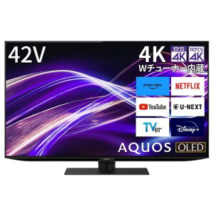 �V���[�v 42V�^ 4K �L�@EL �e���r AQUOS 4T-C42GQ2 Google TV �O�t��HDD2�ԑg�����^��Ή� Dolby Atmos Wi-Fi6�Ή�