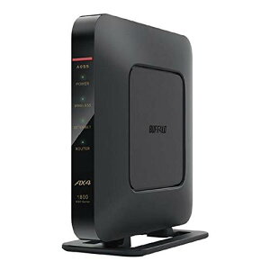 BUFFALO �o�b�t�@���[ ����LAN���[�^�[ �G���g���[���f�� (Wi-Fi 6(11ax)�Ή�/���g��2.4�A5GHz/�u���b�N) WSR-1800AX4-BK