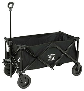 キャプテンスタッグ(CAPTAIN STAG) アウトドアワゴン 収束型 4輪キャリー 収納バッグ付き 前輪ストッパー付き CSブラックラベル UL-1031