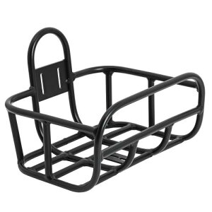 キャプテンスタッグ(CAPTAIN STAG) 前カゴ フロントバスケット パイプバスケット 前用 アルミ製 軽量 Mサイズ マットブラック Y-7909
