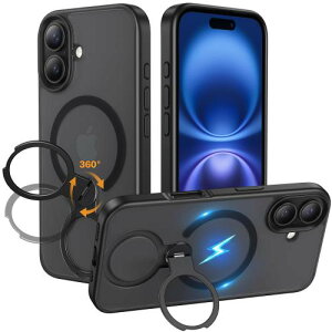 NIMASO iPhone 16 P[XyČRMILKi MagSafeANZT[Ή 360°]X^h c wh~z h~ ϏՌ phone 16 p CX[dΉ ACtH16p P[X 6.1C` z