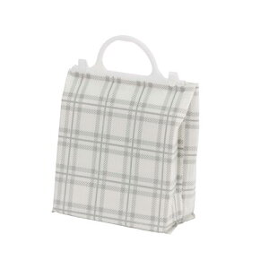 キャプテンスタッグ(CAPTAIN STAG) アウトドア クーラーバッグ 保冷バッグ 折り畳み収納可能 Sサイズ グレー/チェック UT-527