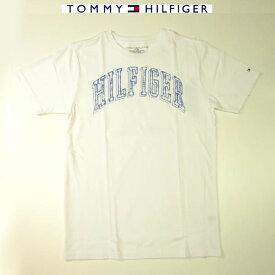 トミーヒルフィガー Tシャツ 半袖 Tommy Hilfiger ロゴプリント ホワイト×ブルー ボーイズLサイズ メンズSサイズ相当 【メール便ネコポス送料無料】※代引,あす楽,日時指定は注文確定後に所定料金加算されます。注文後キャンセル不可。