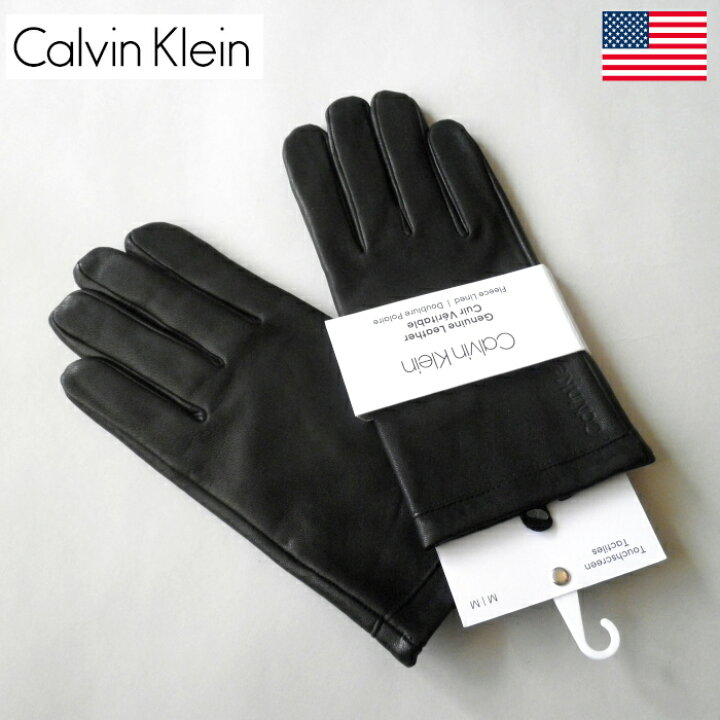 楽天市場】カルバンクライン レザーグローブ Calvin Klein エンボス 