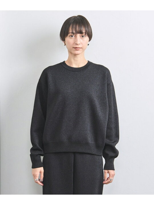 楽天市場】ラメ クルーネック スウェット ニット BLACK UNITED ARROWS 