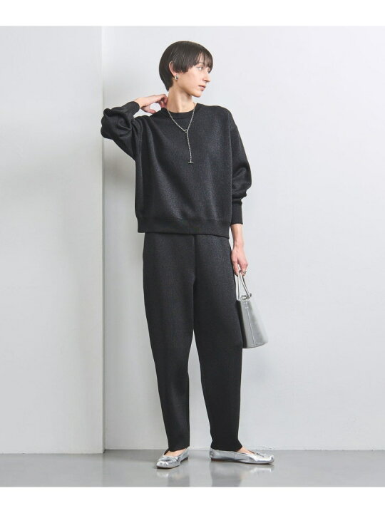 楽天市場】【SALE／30%OFF】ラメ スウェット ニットパンツ BLACK  
