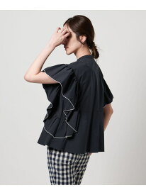 イージー フレアスリーブ ブラウス -撥水・UVカット・防シワ- UNITED ARROWS ユナイテッドアローズ トップス シャツ・ブラウス ネイビー ホワイト ブラック【送料無料】[Rakuten Fashion]